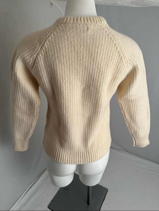 &Daughter ecru merino wool and cashmere crew neck raglan sleeve sweater - Picture 4 of 12